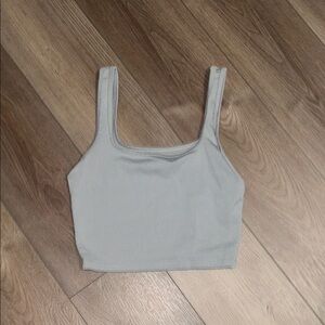 Hollister Light Gray Ribbed Tank Top